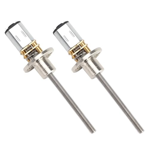 NDNCZDHC 2 Stück DC 3 V 30 U/min Getriebemotor M4x55 Gewindewelle Drehzahlreduzierungsgetriebemotor mit Flanschanschluss von NDNCZDHC