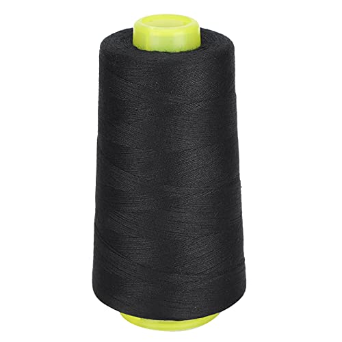 NDNCZDHC 3000 Yards Polyester Nähgarn, Spulen faden für Allzweck nähen, Große Hand nähte Schnur für Handarbeiten (Schwarz) von NDNCZDHC