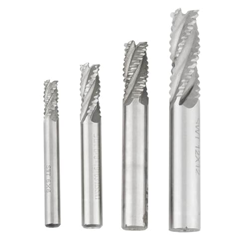 NDNCZDHC 4PCS Rough ing End Mill, 4 Flöten Hochgeschwindigkeits-Stahl M6 /M8 /M10 /M12, Reih fräser spirale NDNCZDHC 4PCS Rough ing End Mill, 4 Flöten Hochgeschwindigkeits-Stahl M6 /M8 /M10 /M12, Reih fräser spirale von NDNCZDHC