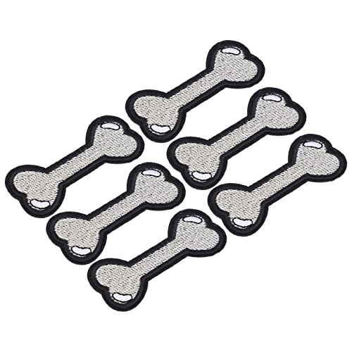 NDNCZDHC 6 Stück Hunde knochen bestickte Patches, 2,4x1,1 in Baumwolle DIY-Patches, Stoff-Patch für Taschen Kleidung NDNCZDHC 6 Stück Hunde knochen bestickte Patches, 2,4x1,1 in Baumwolle DIY-Patches, Stoff-Patch für Taschen Kleidung von NDNCZDHC