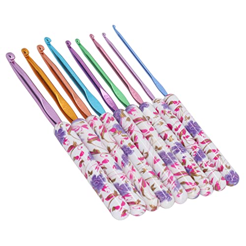 NDNCZDHC 9-teilige bedruckte Häkelnadel, 2,5 – 6,5 mm, bunte Web-Stricknadel aus Aluminium für DIY-Projekte zum Basteln von Decken NDNCZDHC 9-teilige bedruckte Häkelnadel, 2,5 – 6,5 mm, bunte Web-Stricknadel aus Aluminium für DIY-Projekte zum Basteln von Decken von NDNCZDHC