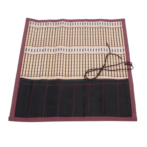 NDNCZDHC Pinsel-Rollkoffer, Bambus-Pinselmatte, 8 Große Taschen Für Pinsel Mit Kurzem Und Langem Griff, Tragbarer Kalligraphie-Stift-Aufbewahrungs-Organizer Für Künstler, Lehrer NDNCZDHC Pinsel-Rollkoffer, Bambus-Pinselmatte, 8 Große Taschen Für Pinsel Mit Kurzem Und Langem Griff, Tragbarer Kalligraphie-Stift-Aufbewahrungs-Organizer Für Künstler, Lehrer von NDNCZDHC