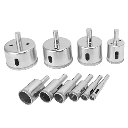 Ndnczdhc 10pcs Diamond -Bohrer -Bit, Fliesenlochsägen Kit für Glasfliesen Keramik -Marmorporzellan Schneiden von NDNCZDHC