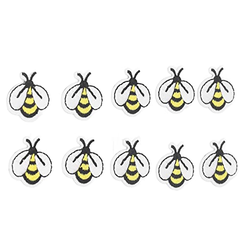 Ndnczdhc 10pcs kleine Bienenflecken, süßes Eisen auf Flecken für Kleidung, Nähen der bestickten Anwendung für Kleiderhutschuh DIY von NDNCZDHC