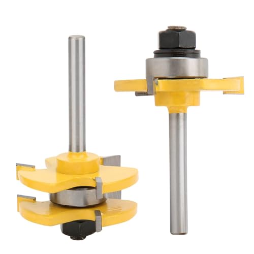 Ndnczdhc 2pcs Zunge und Rillenrouter Bit, 3 Zähne -Form 12,7 mm / 0,5 Zoll Zahntiefe MDF Router Bits 1 /4 Shank Ndnczdhc 2pcs Zunge und Rillenrouter Bit, 3 Zähne -Form 12,7 mm / 0,5 Zoll Zahntiefe MDF Router Bits 1 /4 Shank von NDNCZDHC