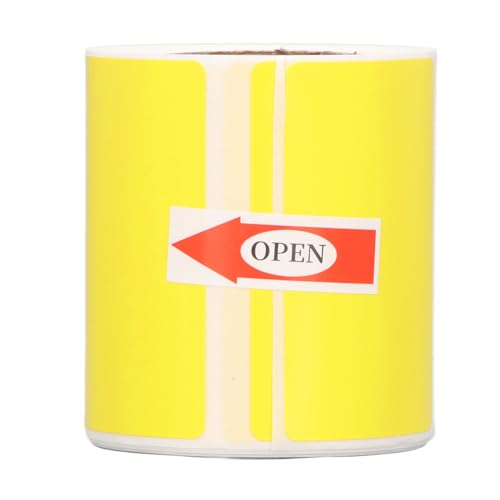 Ndnczdhc 30 x 50 mm / 1,18 x 1,97in Thermalaufkleberpapier, Mini -Thermaldrucker -Aufkleberpapier für Bekleidungsetiketten, Lebensmitteletiketten, Artikelklassifizierung (Gelb) von NDNCZDHC