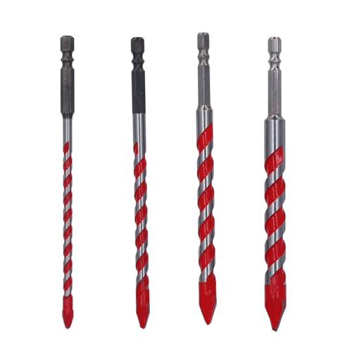 Ndnczdhc 4pcs exzentrisches Twist Drill Bit Set, 1/4 Zoll Sechskant Shank Mauerwerk Bit 6mm 8mm 10 mm 12 mm Betonbohrer Bit Set Set von NDNCZDHC