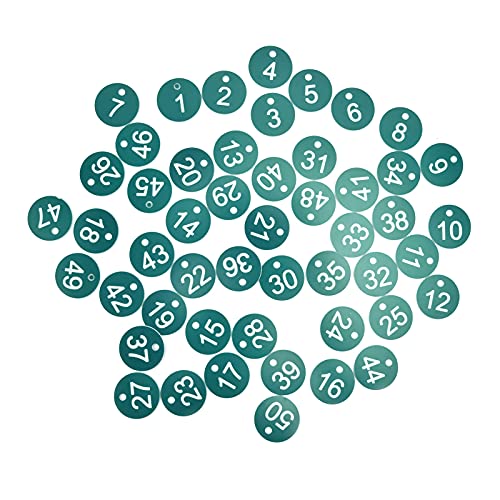 Ndnczdhc 50pcs nummeriertes Etikett, runde Bienenstocknummer -Tag für die Bienenzucht, nummerierte Etiketten mit Loch für Bienenstock, Bienenzucht -Tool (1-50) von NDNCZDHC