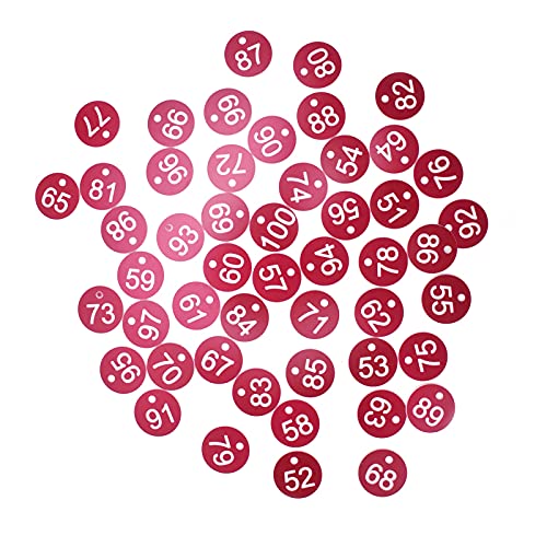 Ndnczdhc 50pcs nummeriertes Etikett, runde Bienenstocknummer -Tag für die Bienenzucht, nummerierte Etiketten mit Loch für Bienenstock, Bienenzucht -Tool (51-100) von NDNCZDHC