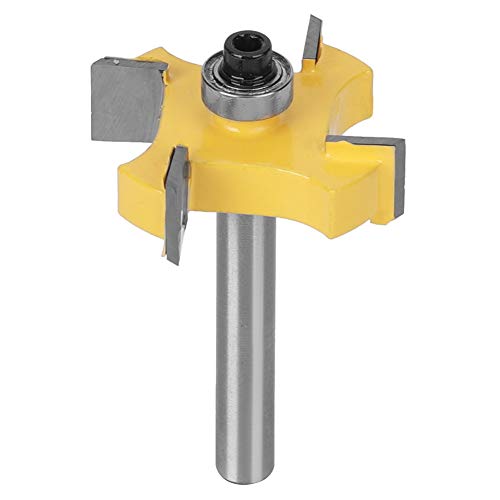 Ndnczdhc T-Nutenschäublinie, 4-Klingen 6mm x 1/4-Zoll Holzbearbeitungswerkzeug für Nutung, Hartmetall-Planungsschäublinie (4-Blade-Ball-T-förmiges Messer 6*3/8) von NDNCZDHC