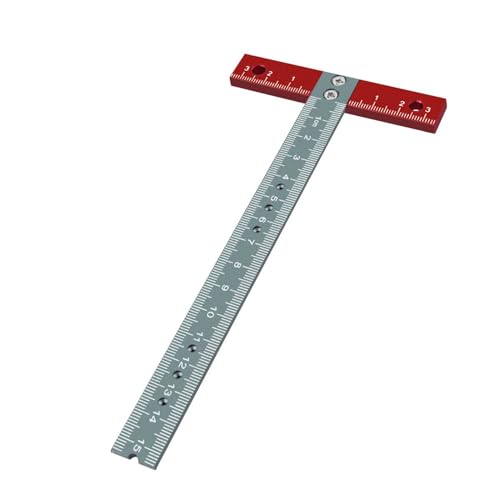 Ndnczdhc t quadratischer Lineal, 5 mm / 0,2 Zoll Dicke Aluminiumlegierung Metall Architektur Lineal für Schneidebads, Plastikblätter von NDNCZDHC
