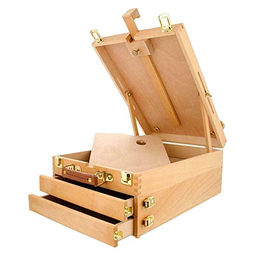 Staffelei, 3-lagige Aufbewahrung, Tischstaffelei, tragbar, Künstler, Holz, Schreibtischmalerei Staffelei, 3-lagige Aufbewahrung, Tischstaffelei, tragbar, Künstler, Holz, Schreibtischmalerei von NDRFAWY