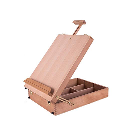 Staffelei aus Holz, tragbare Box, handbemalt, für Ölgemälde, 43,8, 33, 10 cm, Staffelei Staffelei aus Holz, tragbare Box, handbemalt, für Ölgemälde, 43,8, 33, 10 cm, Staffelei von NDRFAWY