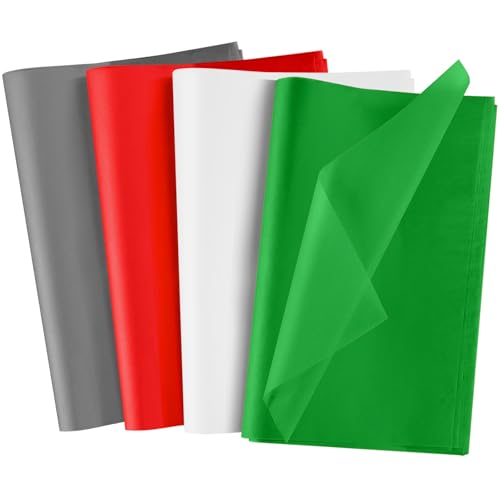 NEBURORA 100 Blatt Weihnachten Seidenpapier Rot Grün Grau Weiß Geschenkpapier für Weihnachtsgeschenke Bastelarbeiten Taschen und Partydekorationen NEBURORA 100 Blatt Weihnachten Seidenpapier Rot Grün Grau Weiß Geschenkpapier für Weihnachtsgeschenke Bastelarbeiten Taschen und Partydekorationen von NEBURORA