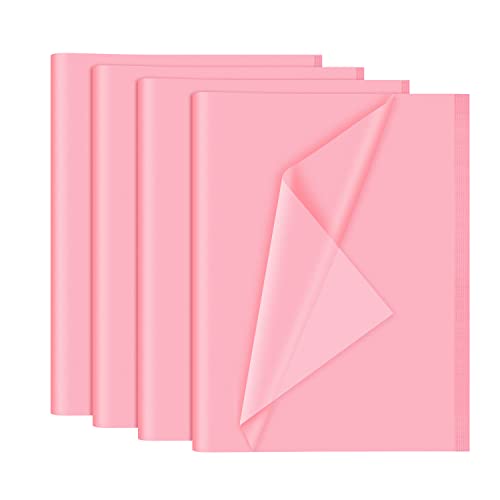NEBURORA 120 Blatt rosa Seidenpapier, 35 x 50 cm, pinkfarbenes Geschenkpapier, große rosa Einwickelpapierbögen für Geschenktüten, Verpackung, Blumenfüller, Basteln, Geburtstag, Weihnachten, Hochzeit von NEBURORA