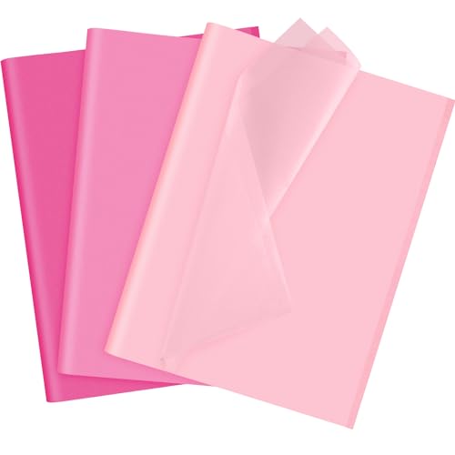 NEBURORA Sortiertes Rosa Seidenpapier Set 60 Blatt Geschenkpapier Großpackung 3 Farben für Valentinstag, DIY, Geburtstag, Hochzeit, Babyparty, Ostern, Geschenkverpackung, Dekoration von NEBURORA