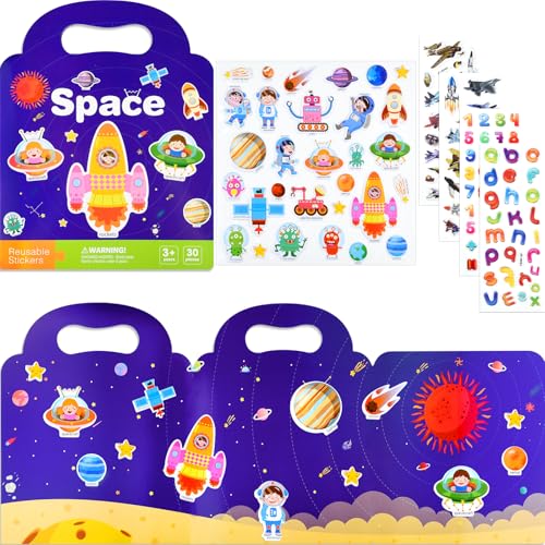 NEBURORA Sticker-Szenenbuch für Kinder ab 3 4 Jahren, Jungen, Mädchen, Kleinkinder, 88 Stück wiederverwendbare Space Jelly-Sticker, Puffy-Sticker-Spiel, pädagogisches sensorisches Lernspielzeug NEBURORA Sticker-Szenenbuch für Kinder ab 3 4 Jahren, Jungen, Mädchen, Kleinkinder, 88 Stück wiederverwendbare Space Jelly-Sticker, Puffy-Sticker-Spiel, pädagogisches sensorisches Lernspielzeug von NEBURORA