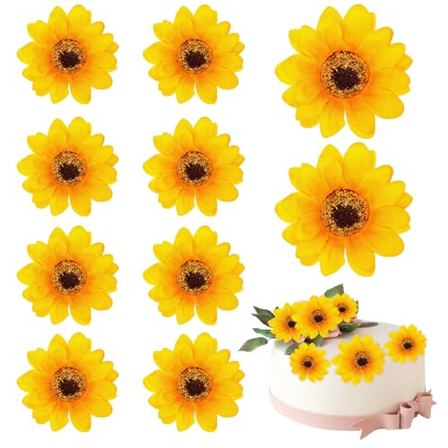 10 Stück Sonnenblumen-Kuchendekorationen, personalisierte Kuchendekoration, Blumen-Cupcake-Dekoration, Geburtstagskuchendekoration, Sonnenblumen-Kuchendekorationen für Hochzeiten 10 Stück Sonnenblumen-Kuchendekorationen, personalisierte Kuchendekoration, Blumen-Cupcake-Dekoration, Geburtstagskuchendekoration, Sonnenblumen-Kuchendekorationen für Hochzeiten von NECXON