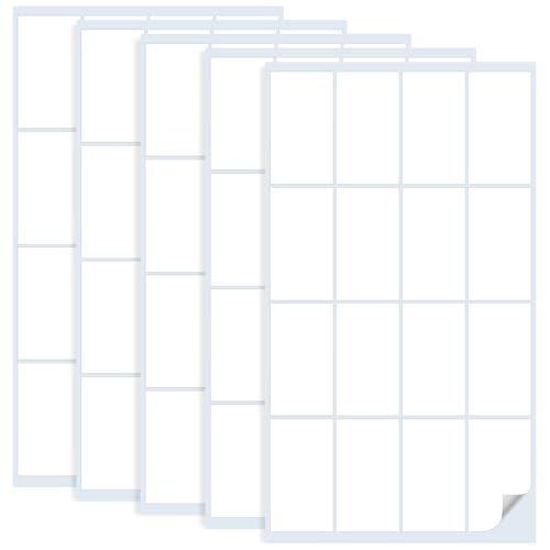 6 Stück weiße Klebeetiketten, 15 x 30 mm (0,6 x 1,2 Zoll), selbstklebende Etiketten für Preisaufkleber, Schule, Büro und Zuhause (480 Stück) von NECXON