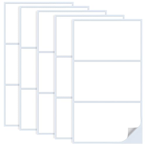 6er-Pack weiße Klebeetiketten, 60 x 42 mm (2,4 x 1,8 Zoll), selbstklebende Etikettenaufkleber für gedruckte Adressetiketten, Küchen- und Speisekammeretiketten (90 Stück) von NECXON