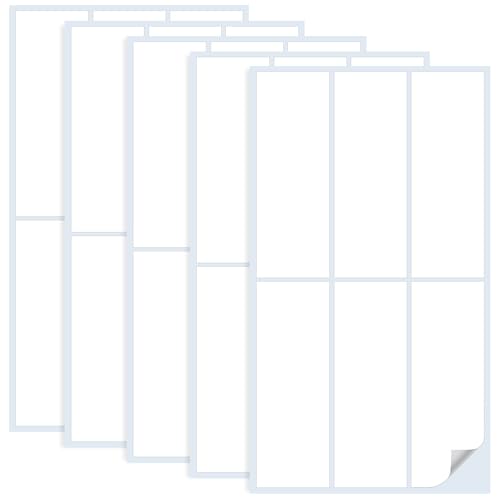 6er-Pack weiße Klebeetiketten, 63 x 22 mm (2,5 x 0,9 Zoll), selbstklebende Etikettenaufkleber für gedruckte Adressetiketten, Küchen- und Speisekammeretiketten (180 Stück) von NECXON
