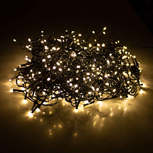LED Lichterkette mit 480 LEDs Warmweiß | Beleuchtung für Innen & Außen | Garten Dekoleuchte Weihnachtsdekoration (Gesamtlänge: ca. 39 m) von NEDIS