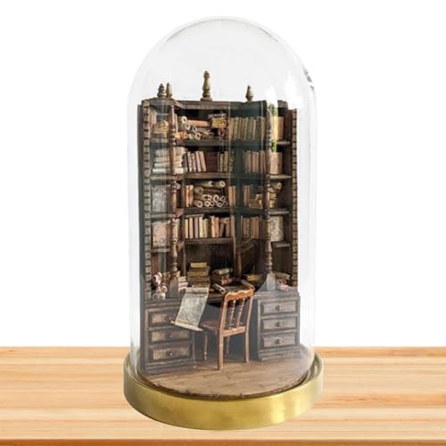 1/2 Stück The Bay Library – multifunktionales Buchecken-Set, kreative Miniatur-Bibliotheksdekorationen | Nachbildung eines Bay Library-Bücherregals, winzige Bibliotheksbuchaufbewahrung, Puppenhaus-Büc von NEECS