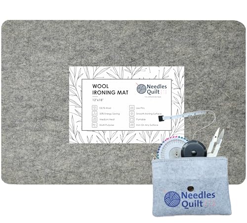 Wollpressmatte, 45.7 x 30.5 cm, 100% natürliche Wolle, Bügelmatte für Quilten, Quilter, Press-Pad – magische Pressmatte Ergebnisse beim Quilten und Bügeln Pads für Quilter Wollpressmatte, 45.7 x 30.5 cm, 100% natürliche Wolle, Bügelmatte für Quilten, Quilter, Press-Pad – magische Pressmatte Ergebnisse beim Quilten und Bügeln Pads für Quilter von NEEDLES QUILT STUDIO