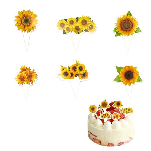 NEERIX 48 Stück Sonnenblumen Cupcake Toppers,Sonnenblumen Tortenaufleger Blumen Tortendekoration Picks Hochzeit Baby Dusche Party Hochzeit Jahrestag Geburtstag NEERIX 48 Stück Sonnenblumen Cupcake Toppers,Sonnenblumen Tortenaufleger Blumen Tortendekoration Picks Hochzeit Baby Dusche Party Hochzeit Jahrestag Geburtstag von NEERIX