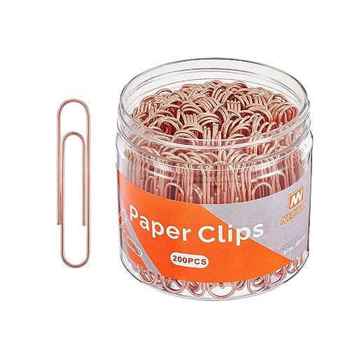 NEEWAY Büroklammern, Rotgold, 200 Stück, groß, 5,1 cm, Jumbo-Büroklammern, Schul- und Bürobedarf NEEWAY Büroklammern, Rotgold, 200 Stück, groß, 5,1 cm, Jumbo-Büroklammern, Schul- und Bürobedarf von NEEWAY
