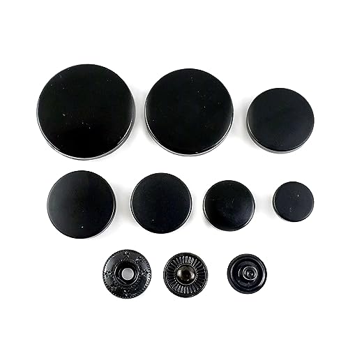 10 Stück 10–25mm Metall-Druckknöpfe zum Nähen von Kleidung, Jacken, Mänteln, Leder, Basteln, Nähzubehör, Schwarz, 17mm 10 Stück 10–25mm Metall-Druckknöpfe zum Nähen von Kleidung, Jacken, Mänteln, Leder, Basteln, Nähzubehör, Schwarz, 17mm von NEFLUM