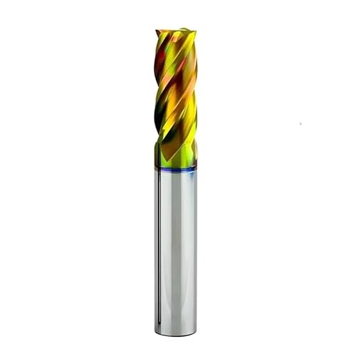 CNC-Bearbeitungswerkzeuge HRC80 Fräser Mit Hoher Härte, 4-Flöten-Wolframstahlkarbid, Bunte Beschichtung, Flache Schaftfräser,8,0x25x75x8 von NEFLUM