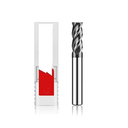 HRC55 4-Flöten-Fräser Mit Schwarzer Nano-Beschichtung, Flacher Schaftfräser, Wolframstahl-Karbid-Fräser, CNC-Schaftfräser Für Mechanische Bearbeitung,6,0x30x150L von NEFLUM