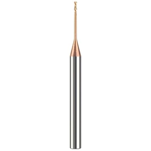 HRC58 2-Flöten-Wolframstahl-Karbid-Stahlbeschichtung, Flacher Boden, Tiefer Nutfräser, CNC-Maschinen-Schaftfräser-Werkzeuge,0,4x3Cx4Dx50L von NEFLUM