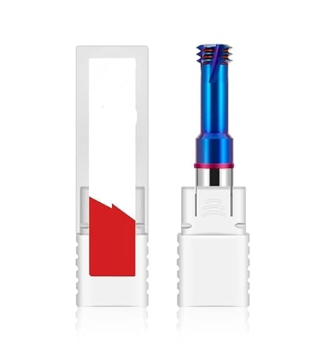 HRC65 3-Zähne-Gewindefräser, Wolframstahlkarbid, Blaue Nano-Beschichtung, Schaftfräser Für CNC-Maschinenwerkzeuge,M8,0x1,25x6D von NEFLUM