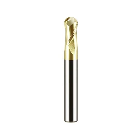 HRC68 Kugelkopffräser Aus Titanlegierung, Serie Wolframstahl-Fräser, 2-schneidiger Sphärischer Hartmetall-Fräser,R4x16x150x8D von NEFLUM