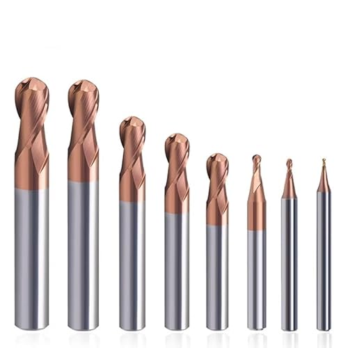 R0,5-R6,0 Mm 11-teiliges Set Wolframstahl-Kugelfräser HRC55 2-Flöten-Schaftfräser CNC-Bearbeitung Schaftfräser Werkzeuge von NEFLUM