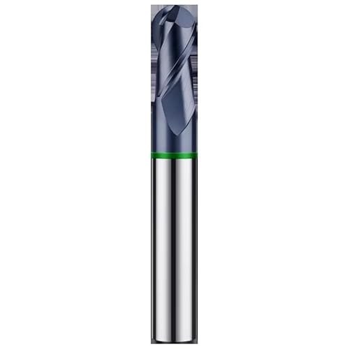 TGH-HRC50 2-Flöten-Wolframstahlkarbid-Farbkreis-Kugelkopf-Schaftfräser Für Die Mechanische CNC-Bearbeitung, Fräswerkzeug,R2,5x10x6Dx50L von NEFLUM