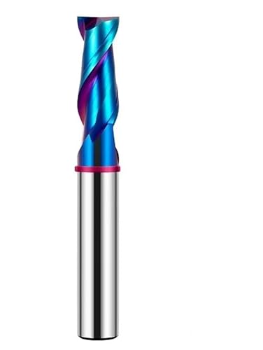 TGP-HRC70 2F Farbkreis-Flachschaftfräser Wolframstahlkarbid Mit Blauer Beschichtung Fräser Für Mechanische CNC-Schaftfräser,8x20Cx8Tx60L von NEFLUM