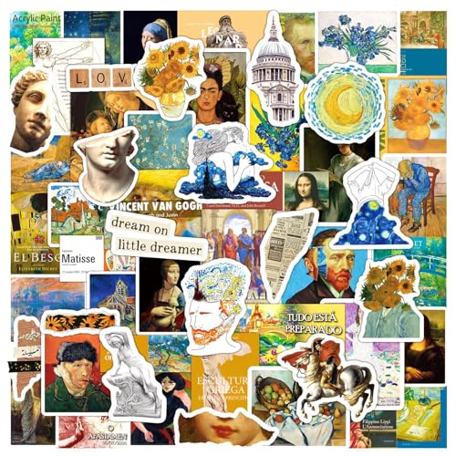 Van Gogh Aufkleber, 100 Stück, Retro, berühmte Kunst, Malerei, Aufkleber, Vinyl, wasserfest, Van Gogh, Ölgemälde, Aufkleber, für Laptop, Skateboard, Laptop Van Gogh Aufkleber, 100 Stück, Retro, berühmte Kunst, Malerei, Aufkleber, Vinyl, wasserfest, Van Gogh, Ölgemälde, Aufkleber, für Laptop, Skateboard, Laptop von NEITWAY
