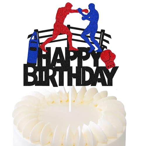 Boxing Happy Birthday Cake Topper - Sport Thema Dekoration für Jungen Männer Geburtstag Party Kuchen Boxing Happy Birthday Cake Topper - Sport Thema Dekoration für Jungen Männer Geburtstag Party Kuchen von NEKAPLO