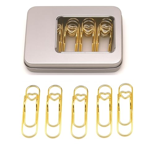 NELJIBEHU 15 Stück Metall-Stifthalter-Clips für Notizbuch, Planer-Zubehör, Herz-Büroklammern von NELJIBEHU