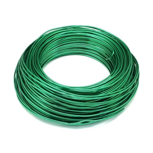 Aluminiumdraht, 280 m/250 g, 0,6 mm, flexibler Draht, für Perlen, Schmuck, Handwerk, Zubehör (Farbe: Grün, Größe: 0,6 mm) von NEMAA