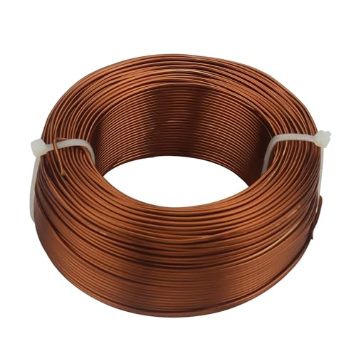 Aluminiumdraht, Stärke 1 mm - 3 mm, 15 Farben, Edelstahl, Handwerk, flexibler Draht, künstlerisch, Perlen, Kordel für Schmuckherstellung, Zubehör (Farbe: Braun, Größe: 1,5 mm) von NEMAA