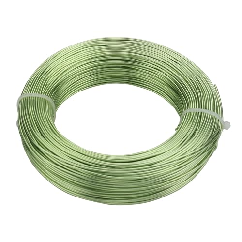 Aluminiumdraht 1 mm-3 mm 15 Farben Aluminiumdraht Handwerk Edelstahl Flexible Seil für Kunstperlen Seil für Schmuckherstellung (Color : Light Green von NEMAA
