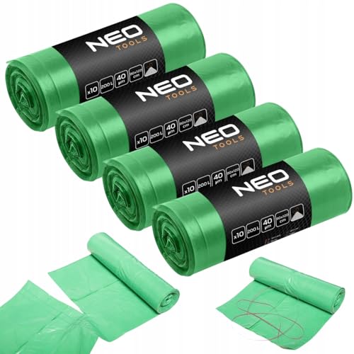 NEO TOOLS Müllsäcke extra starke Abfallsäcke, Grün Rollen 4x 120 L Fassungsvolumen, stabile robuste Müllbeutel reißfest Müllsäcke, Folienstärke 40 mic NEO TOOLS Müllsäcke extra starke Abfallsäcke, Grün Rollen 4x 120 L Fassungsvolumen, stabile robuste Müllbeutel reißfest Müllsäcke, Folienstärke 40 mic von NEO TOOLS