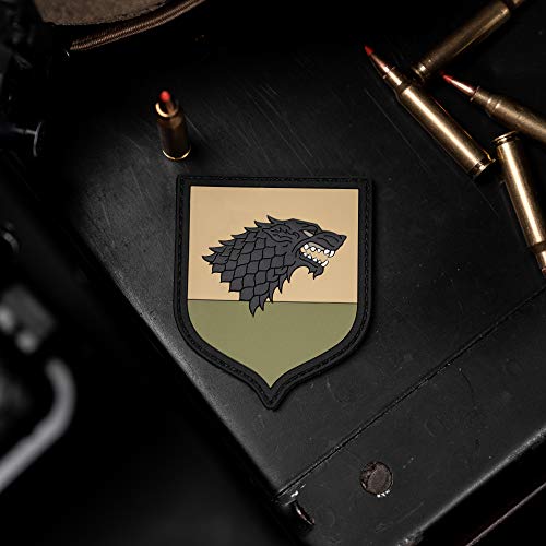 NEO Tactical Gear Game of Thrones House of Stark PVC Rubber Moral Patch - Hook Backed with Loop Attachment Piece That Can Be Sewn On by NEO Tactical von NEO Tactical Gear