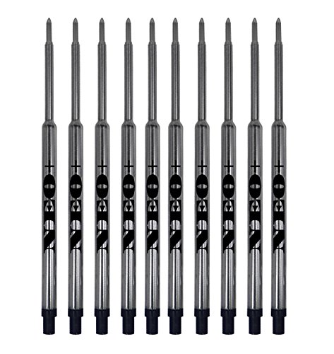10 x Sätze Stift Minen für Waterman Kugelschreiber. Soft Roll Kugelschreiberminen für (10 Stift Minen schwarze Tinte) von NEO+