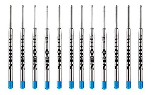 Hochwertige Ersatzfüllung für Kugelschreiber, feine Spitze 0,5 mm, 12 Stück. Sie ist auch mit Parker-Stift kompatibel (12 x BLAU GEL) von NEO+