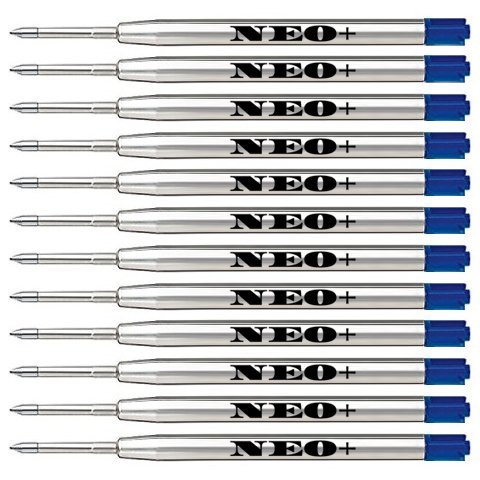 Hochwertige Kugelschreiber-Nachfüllungen, billig, aber langlebig, mittlerer Punkt. Kompatibel mit Parker Kugelschreiber auch. G2 style (12 x Blau Tinte) von NEO+